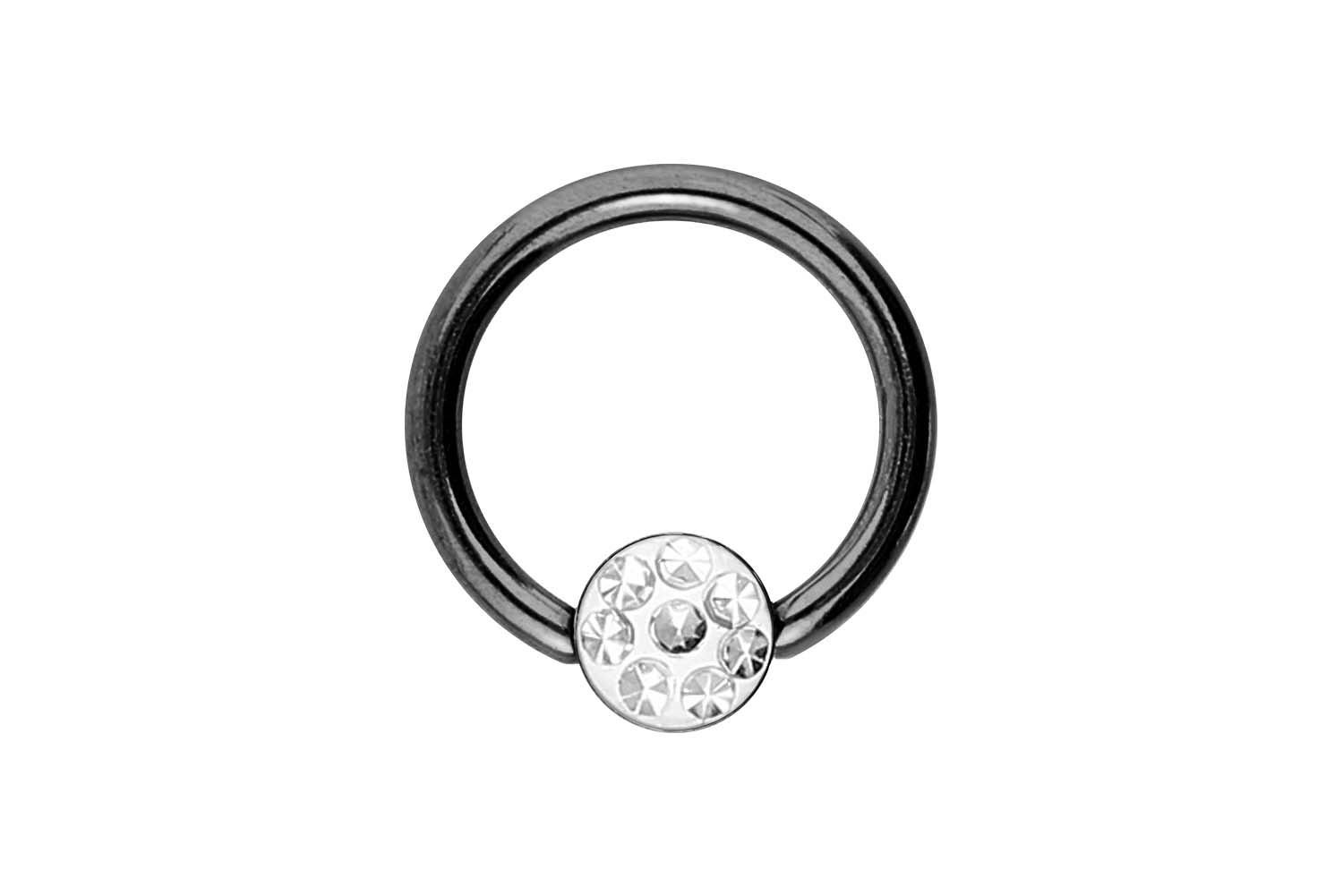 Chirurgenstahl Klemmkugelring Piercing EPOXY-DISC